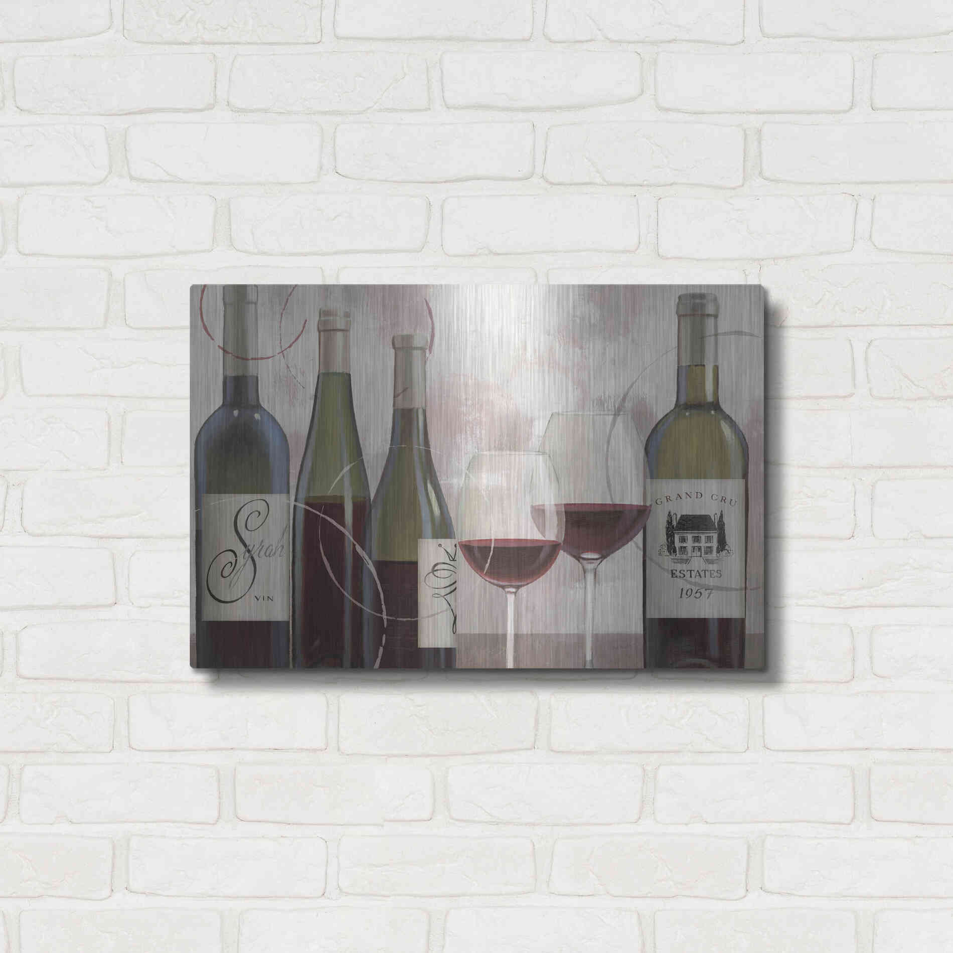 Luxe Metal Art 'Taste Appeal Red II' by James Wiens, Metal Wall Art,24x16