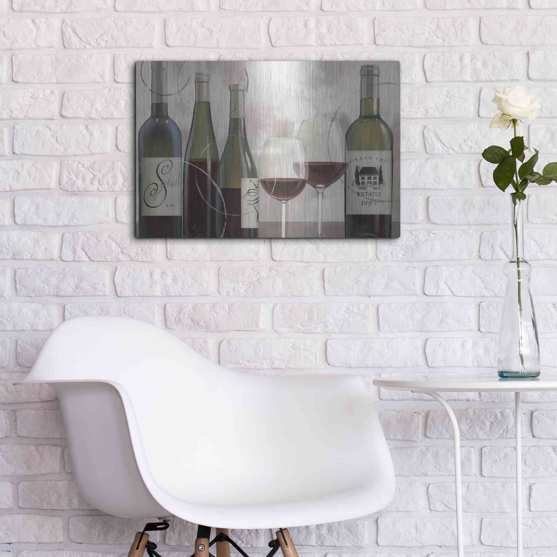 Luxe Metal Art 'Taste Appeal Red II' by James Wiens, Metal Wall Art,24x16