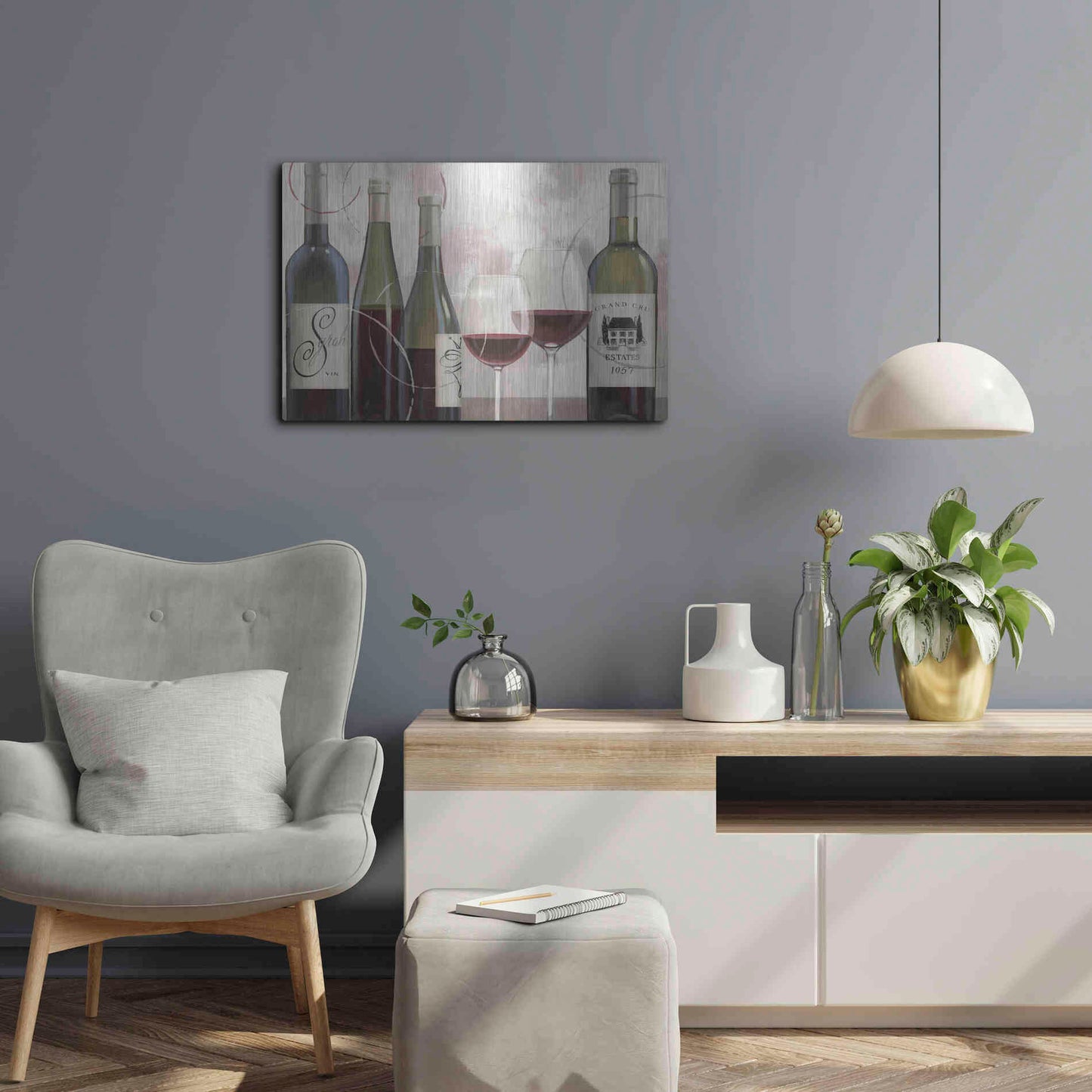 Luxe Metal Art 'Taste Appeal Red II' by James Wiens, Metal Wall Art,24x16