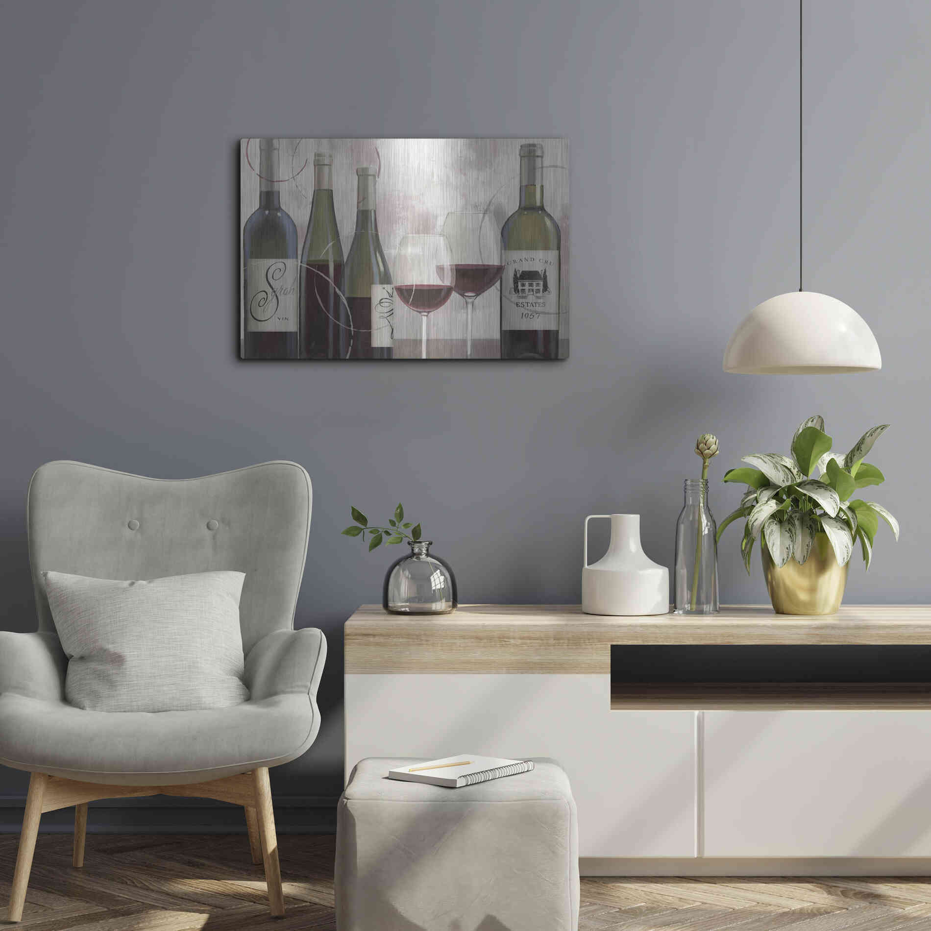 Luxe Metal Art 'Taste Appeal Red II' by James Wiens, Metal Wall Art,24x16