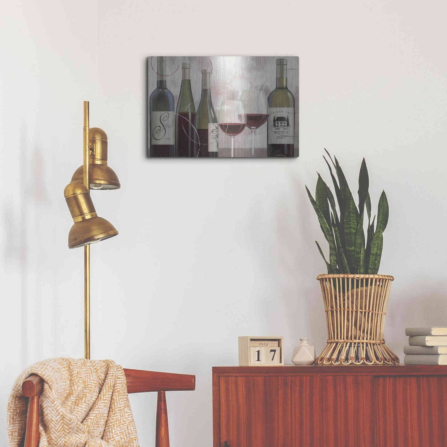 Luxe Metal Art 'Taste Appeal Red II' by James Wiens, Metal Wall Art,24x16