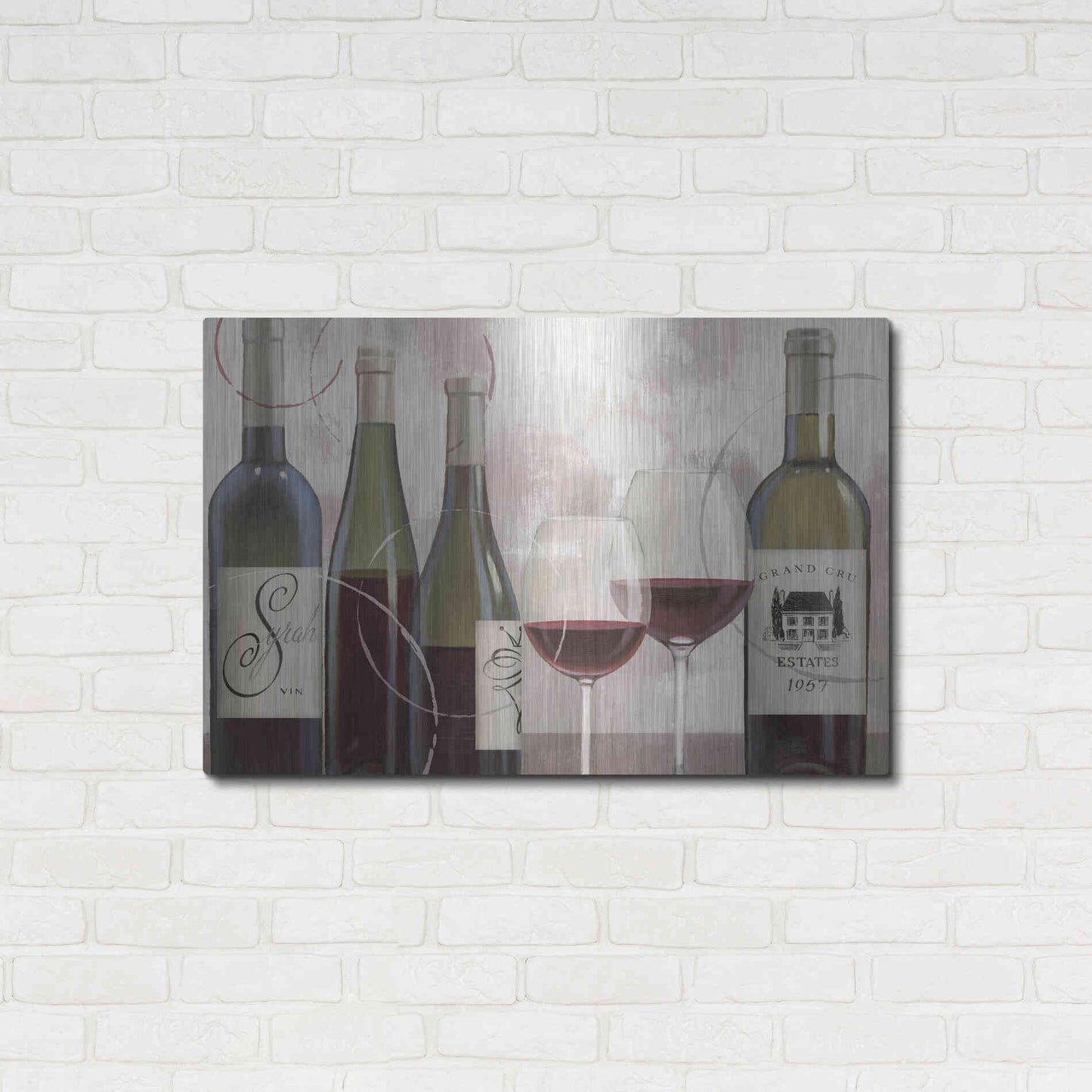 Luxe Metal Art 'Taste Appeal Red II' by James Wiens, Metal Wall Art,36x24