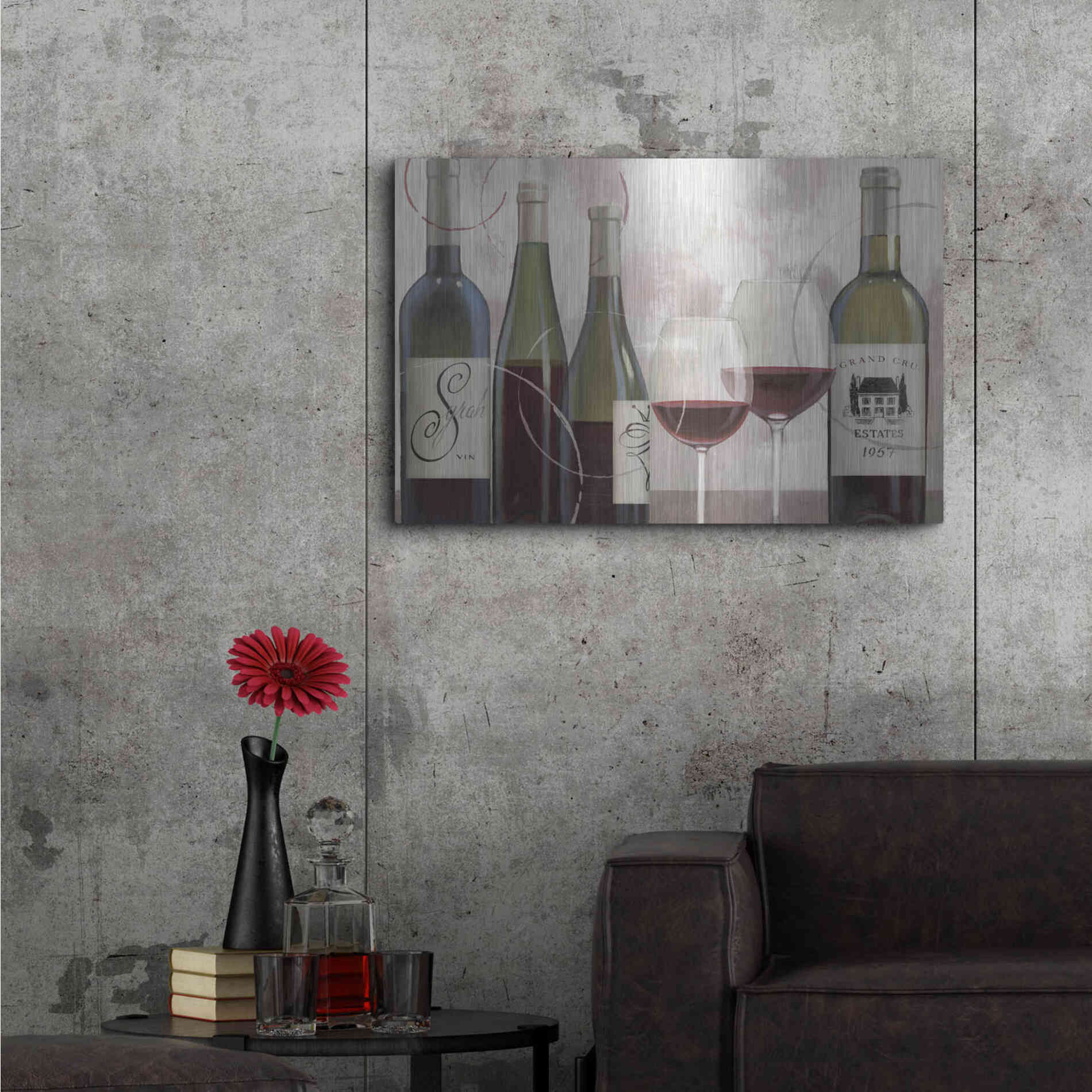 Luxe Metal Art 'Taste Appeal Red II' by James Wiens, Metal Wall Art,36x24