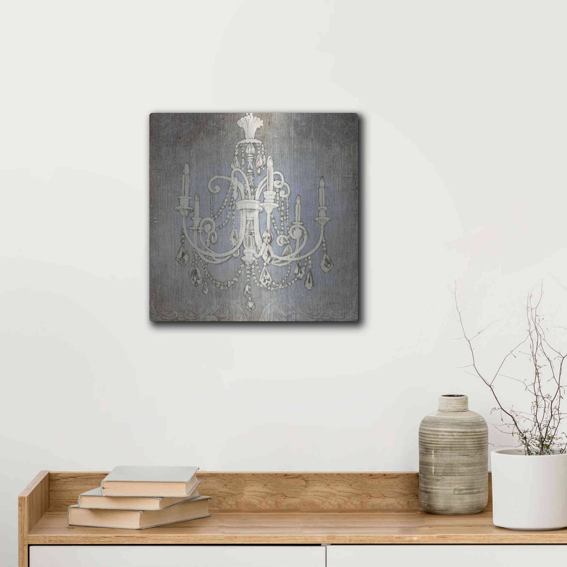 Luxe Metal Art 'Luxurious Lights III' by James Wiens, Metal Wall Art,12x12
