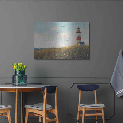 Luxe Metal Art 'Seaside View I' by James Wiens, Metal Wall Art,36x24