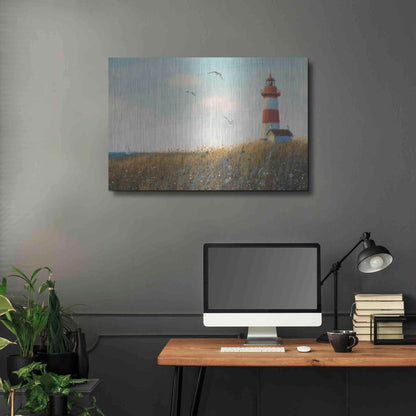 Luxe Metal Art 'Seaside View I' by James Wiens, Metal Wall Art,36x24