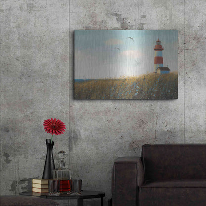 Luxe Metal Art 'Seaside View I' by James Wiens, Metal Wall Art,36x24