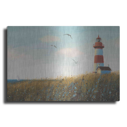 Luxe Metal Art 'Seaside View I' by James Wiens, Metal Wall Art