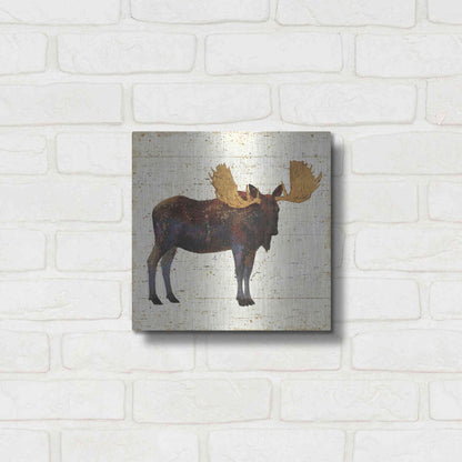 Luxe Metal Art 'Golden Nature I' by James Wiens, Metal Wall Art,12x12