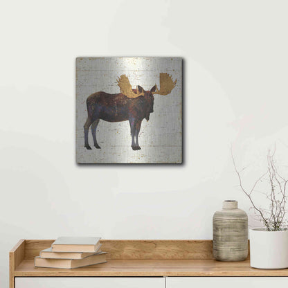 Luxe Metal Art 'Golden Nature I' by James Wiens, Metal Wall Art,12x12