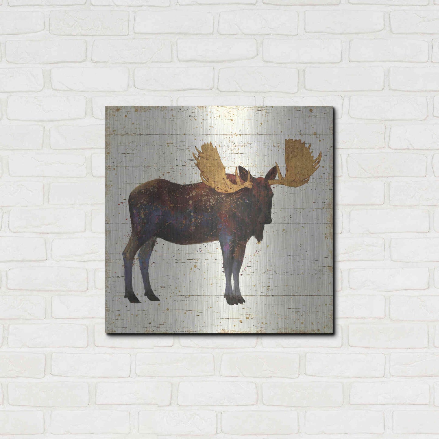 Luxe Metal Art 'Golden Nature I' by James Wiens, Metal Wall Art,24x24
