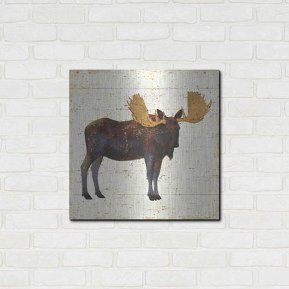 Luxe Metal Art 'Golden Nature I' by James Wiens, Metal Wall Art,24x24