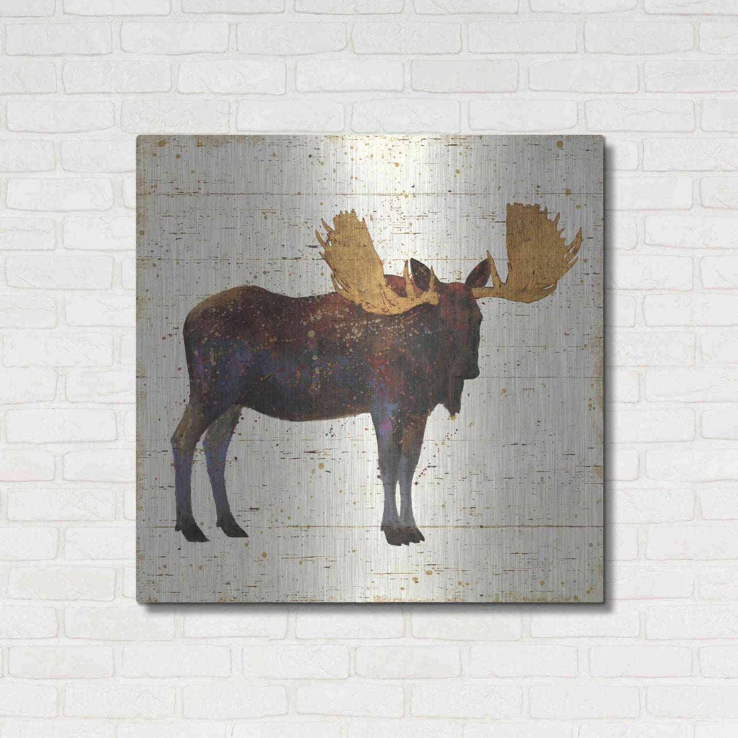 Luxe Metal Art 'Golden Nature I' by James Wiens, Metal Wall Art,36x36