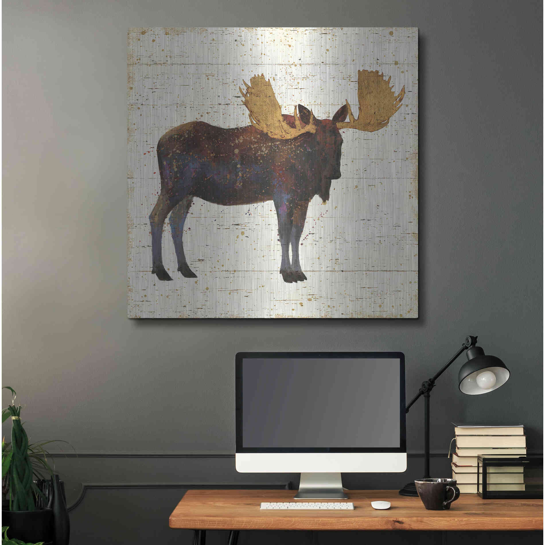 Luxe Metal Art 'Golden Nature I' by James Wiens, Metal Wall Art,36x36