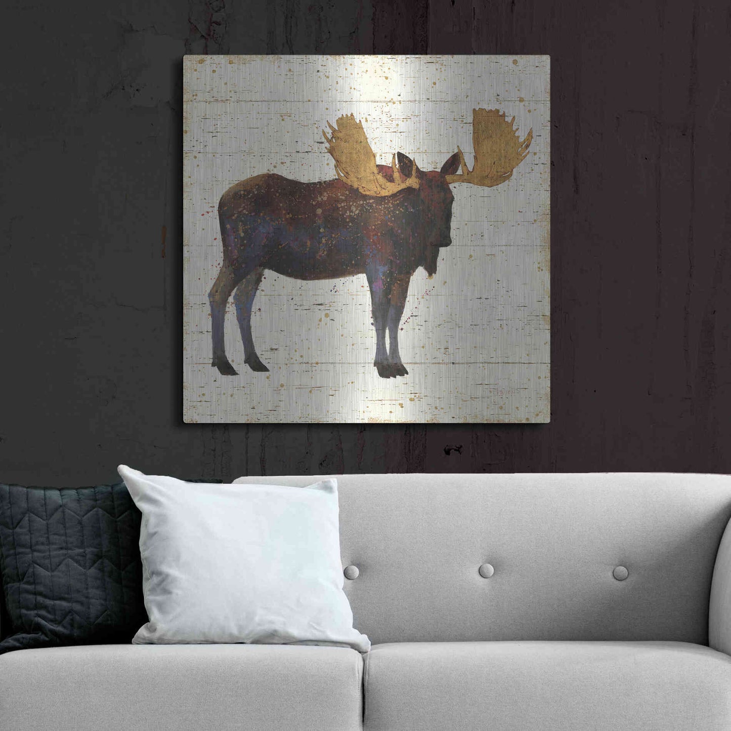 Luxe Metal Art 'Golden Nature I' by James Wiens, Metal Wall Art,36x36