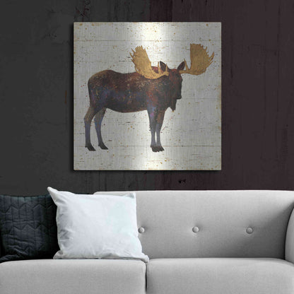 Luxe Metal Art 'Golden Nature I' by James Wiens, Metal Wall Art,36x36