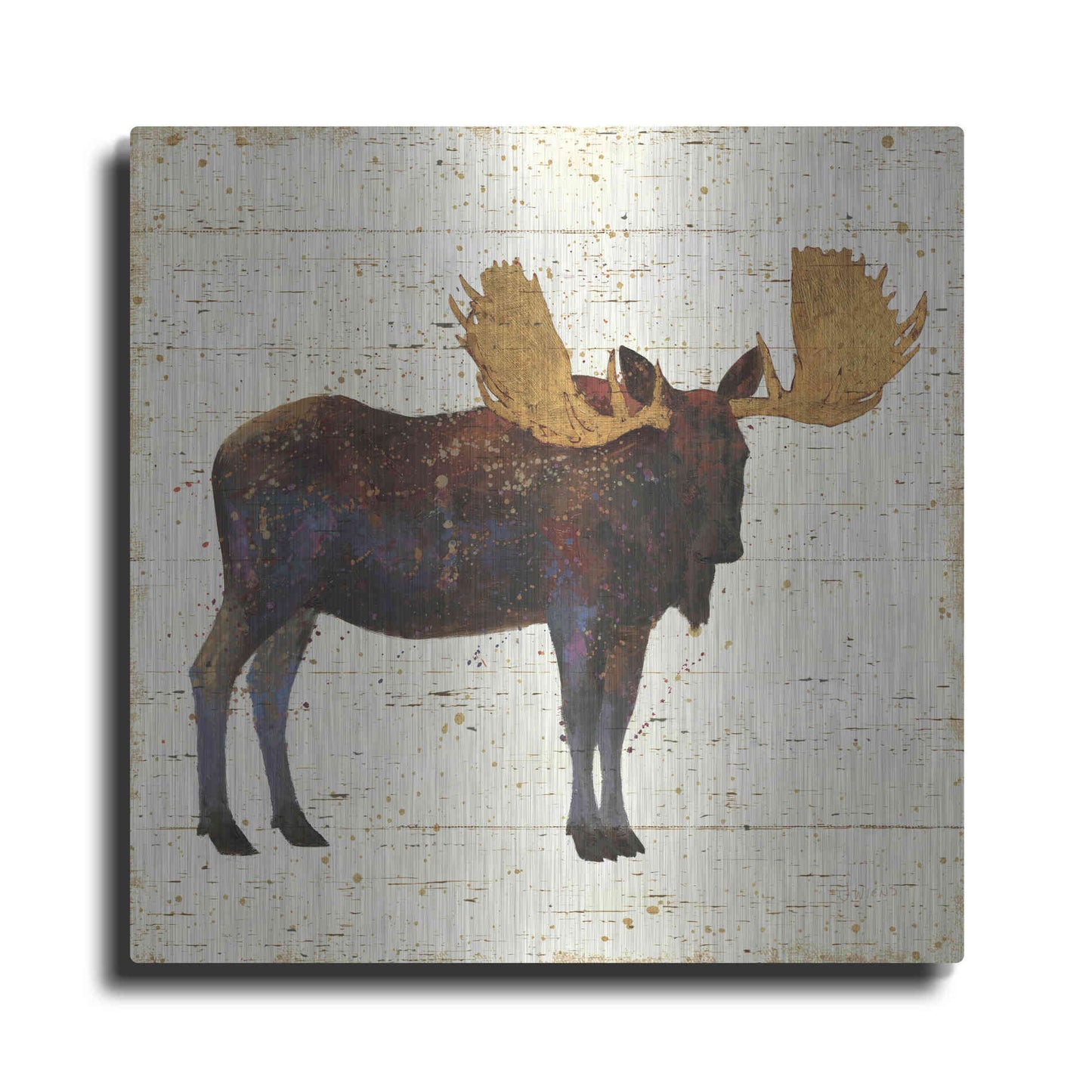 Luxe Metal Art 'Golden Nature I' by James Wiens, Metal Wall Art