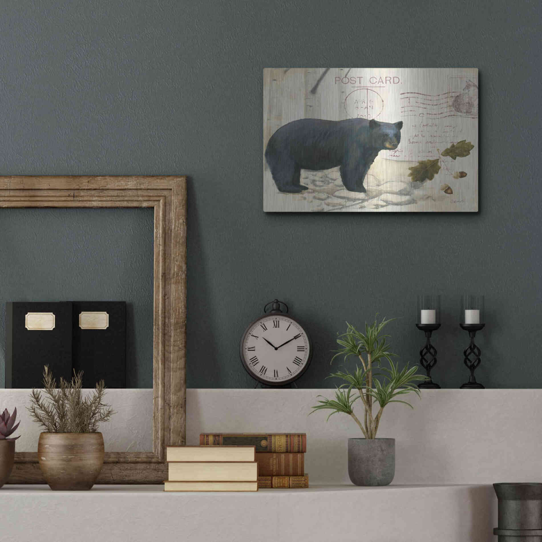 Luxe Metal Art 'Northern Wild Bear' by James Wiens, Metal Wall Art,16x12