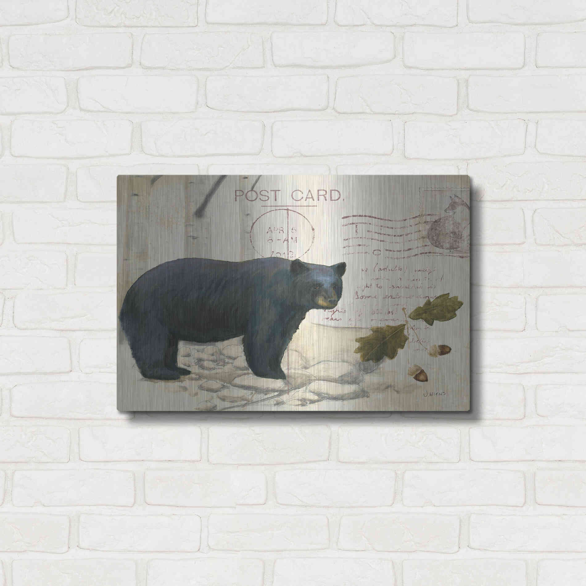 Luxe Metal Art 'Northern Wild Bear' by James Wiens, Metal Wall Art,24x16