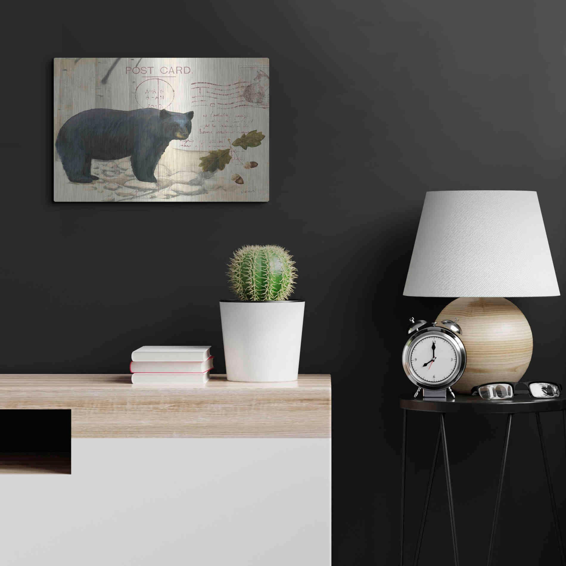 Luxe Metal Art 'Northern Wild Bear' by James Wiens, Metal Wall Art,24x16