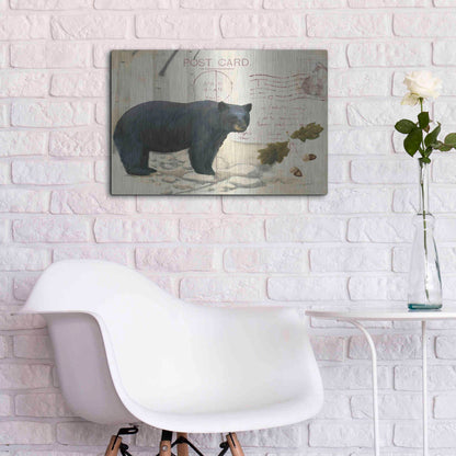 Luxe Metal Art 'Northern Wild Bear' by James Wiens, Metal Wall Art,24x16