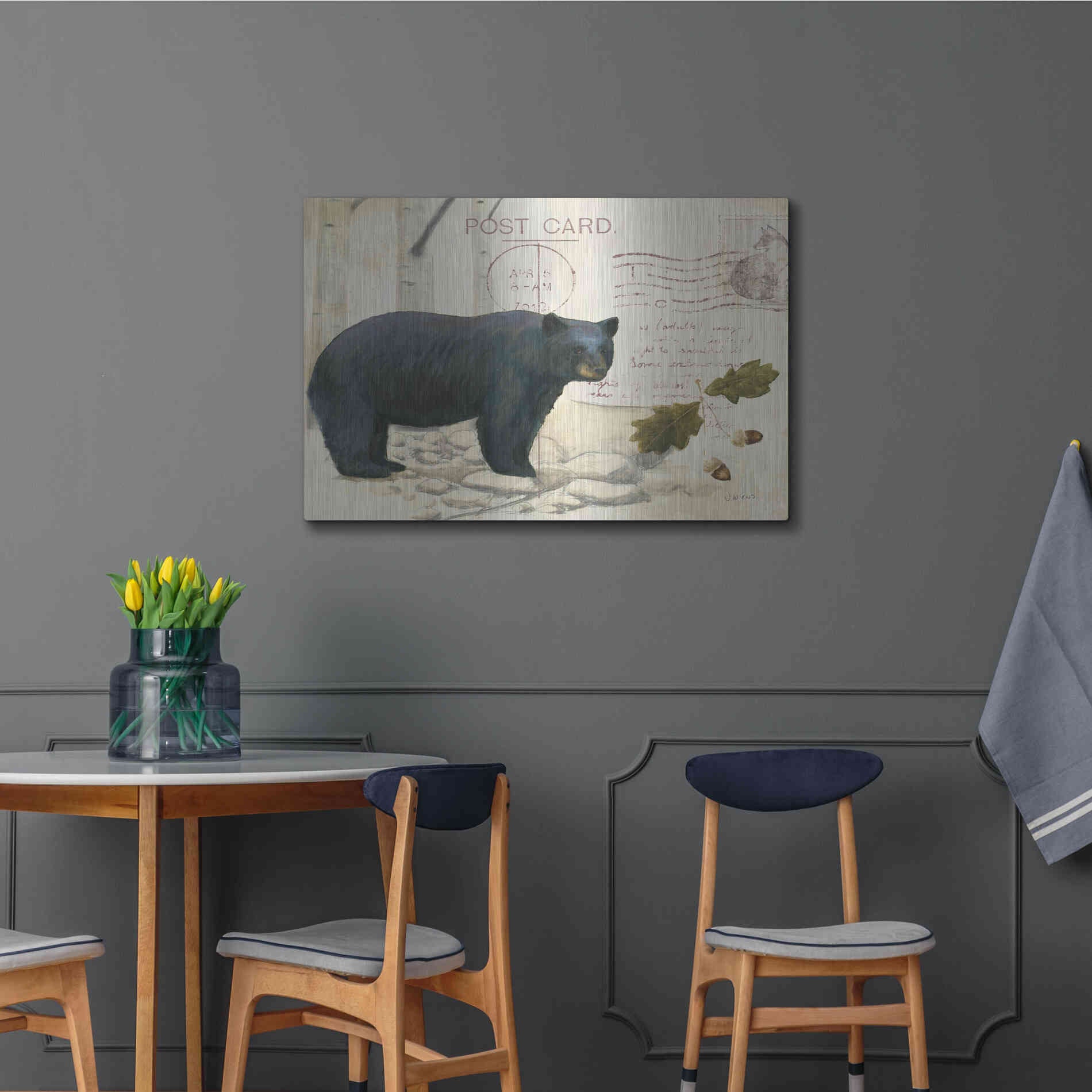 Luxe Metal Art 'Northern Wild Bear' by James Wiens, Metal Wall Art,36x24
