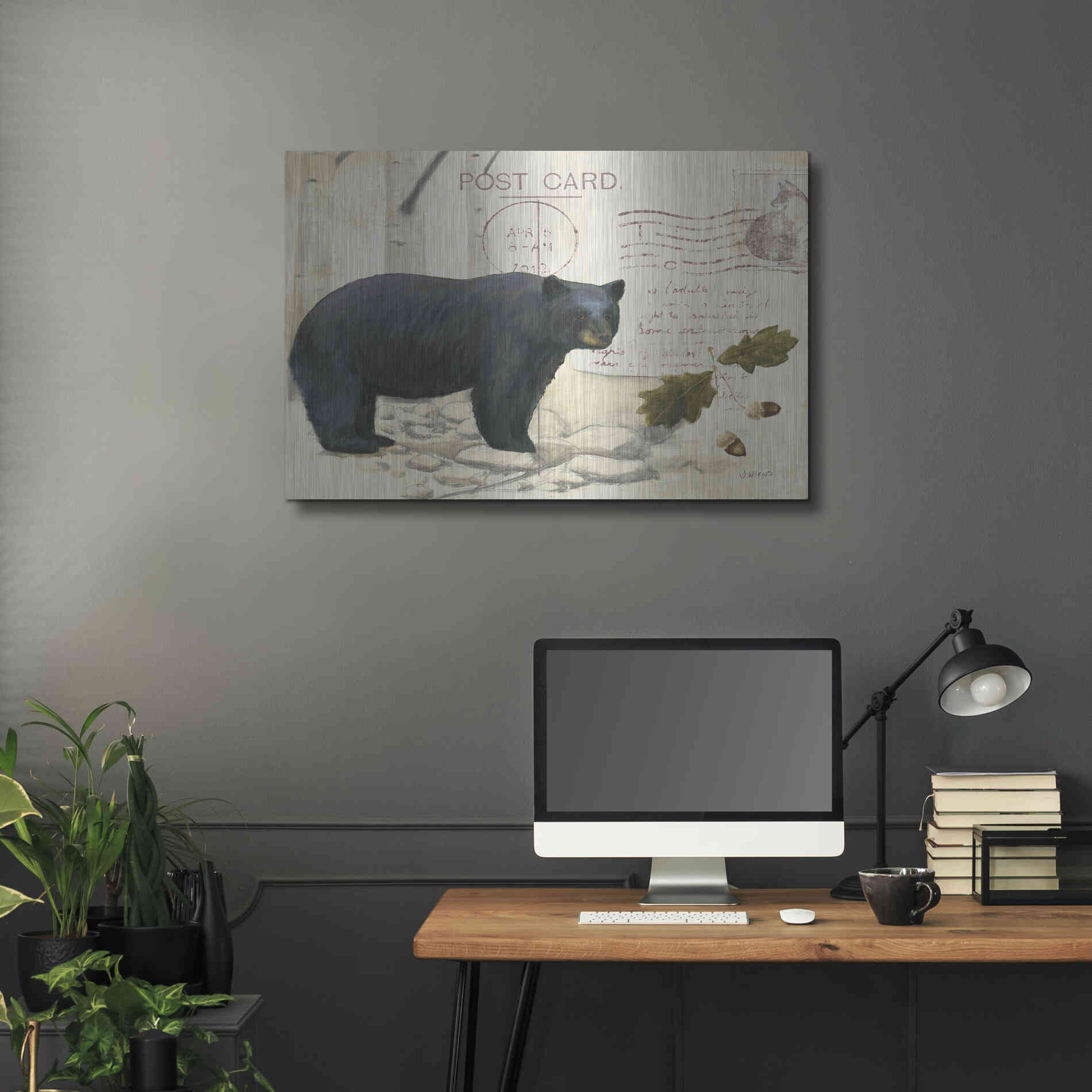 Luxe Metal Art 'Northern Wild Bear' by James Wiens, Metal Wall Art,36x24