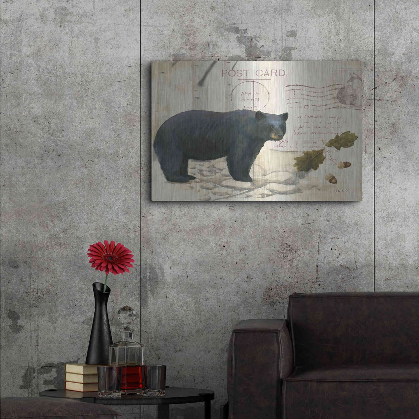Luxe Metal Art 'Northern Wild Bear' by James Wiens, Metal Wall Art,36x24