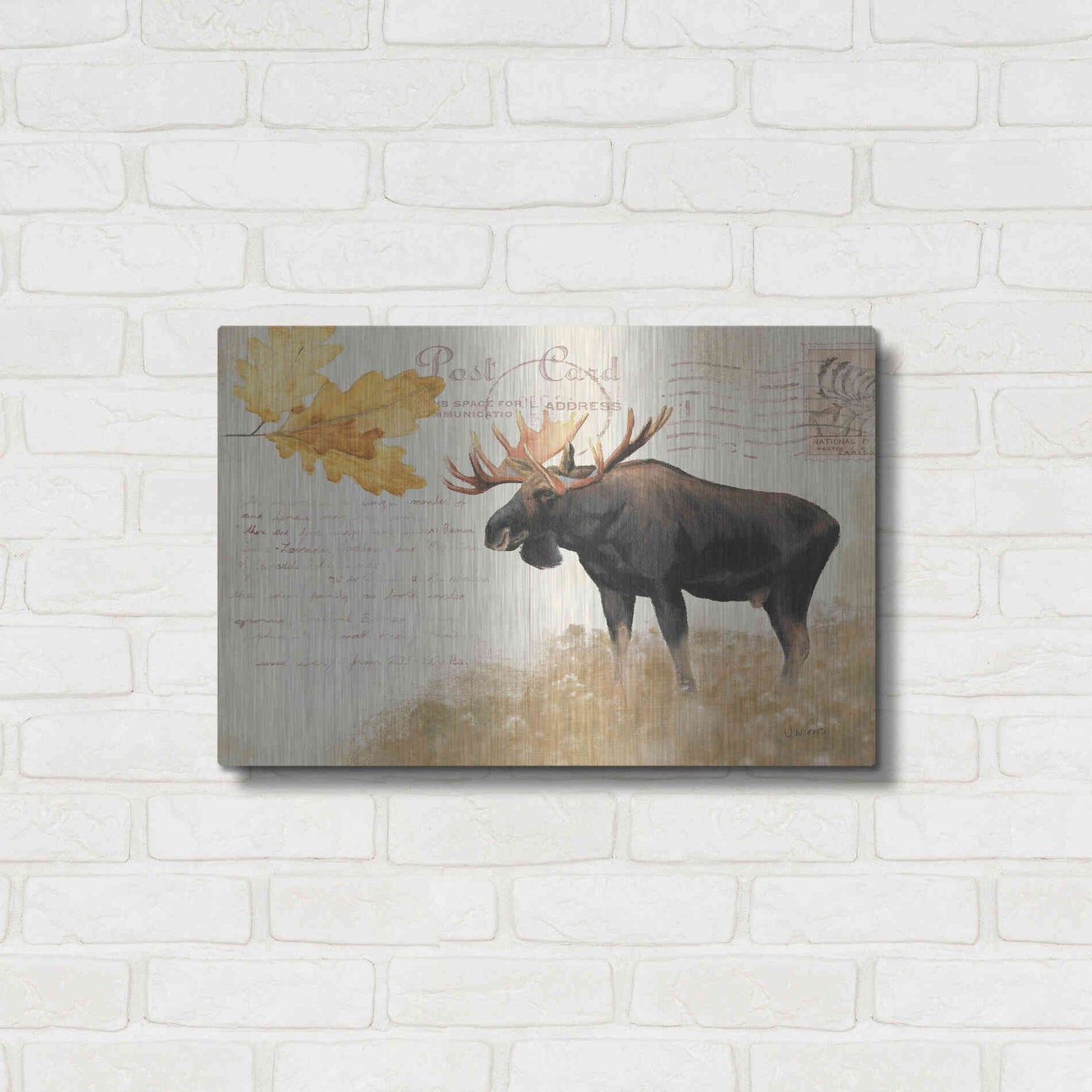 Luxe Metal Art 'Northern Wild Moose' by James Wiens, Metal Wall Art,24x16