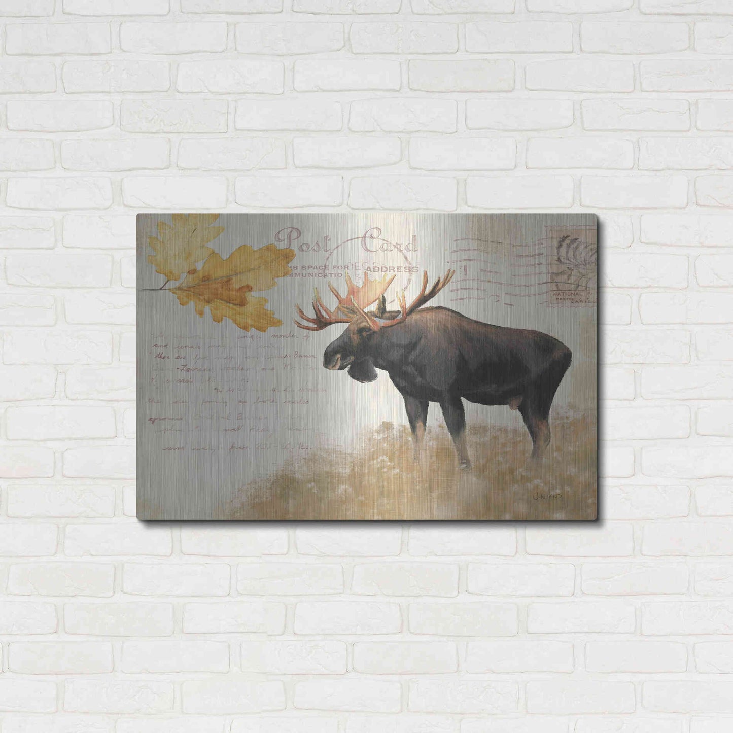 Luxe Metal Art 'Northern Wild Moose' by James Wiens, Metal Wall Art,36x24
