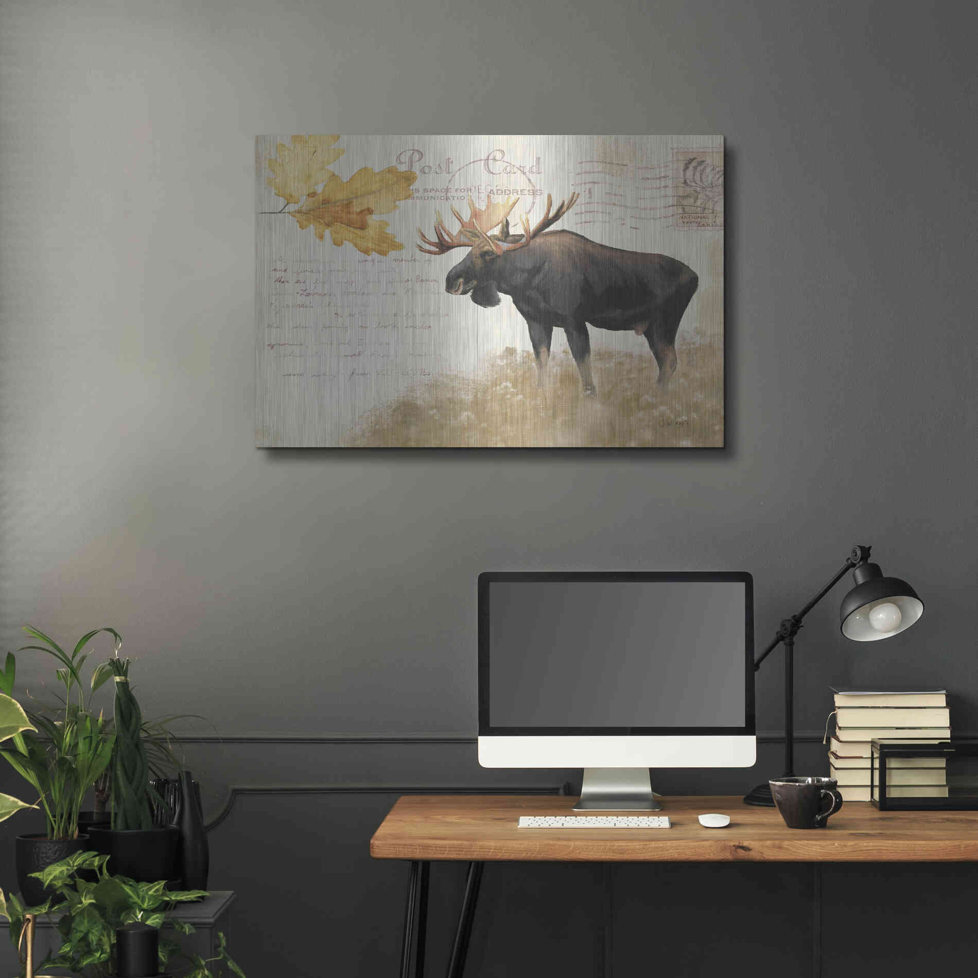 Luxe Metal Art 'Northern Wild Moose' by James Wiens, Metal Wall Art,36x24