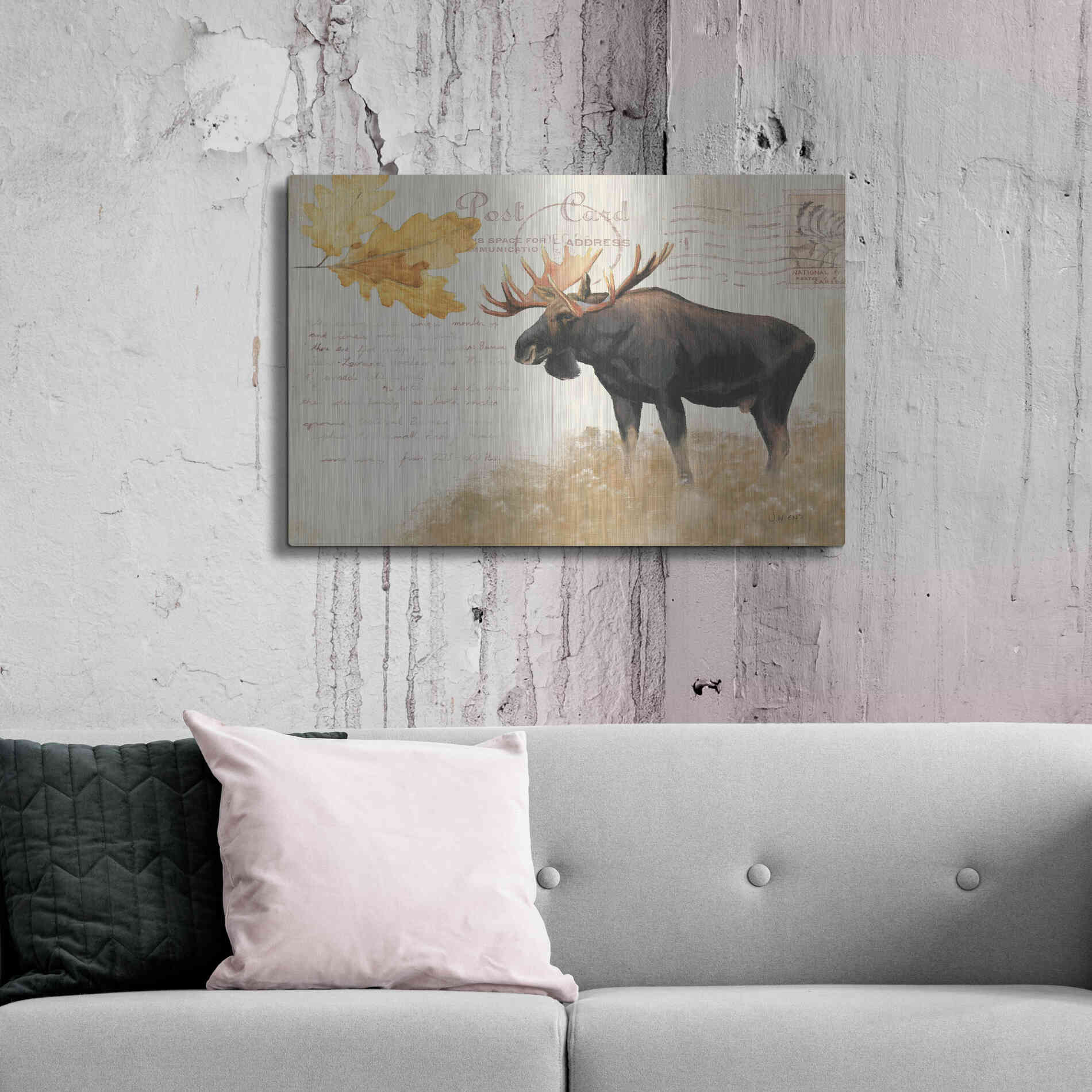 Luxe Metal Art 'Northern Wild Moose' by James Wiens, Metal Wall Art,36x24