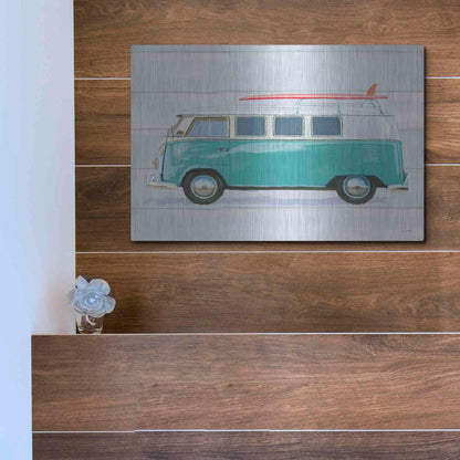 Luxe Metal Art 'Beach Ride X' by James Wiens, Metal Wall Art,16x12