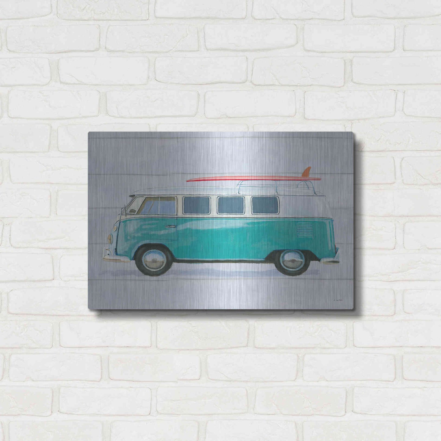 Luxe Metal Art 'Beach Ride X' by James Wiens, Metal Wall Art,24x16