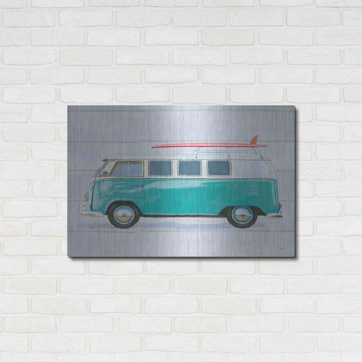 Luxe Metal Art 'Beach Ride X' by James Wiens, Metal Wall Art,36x24