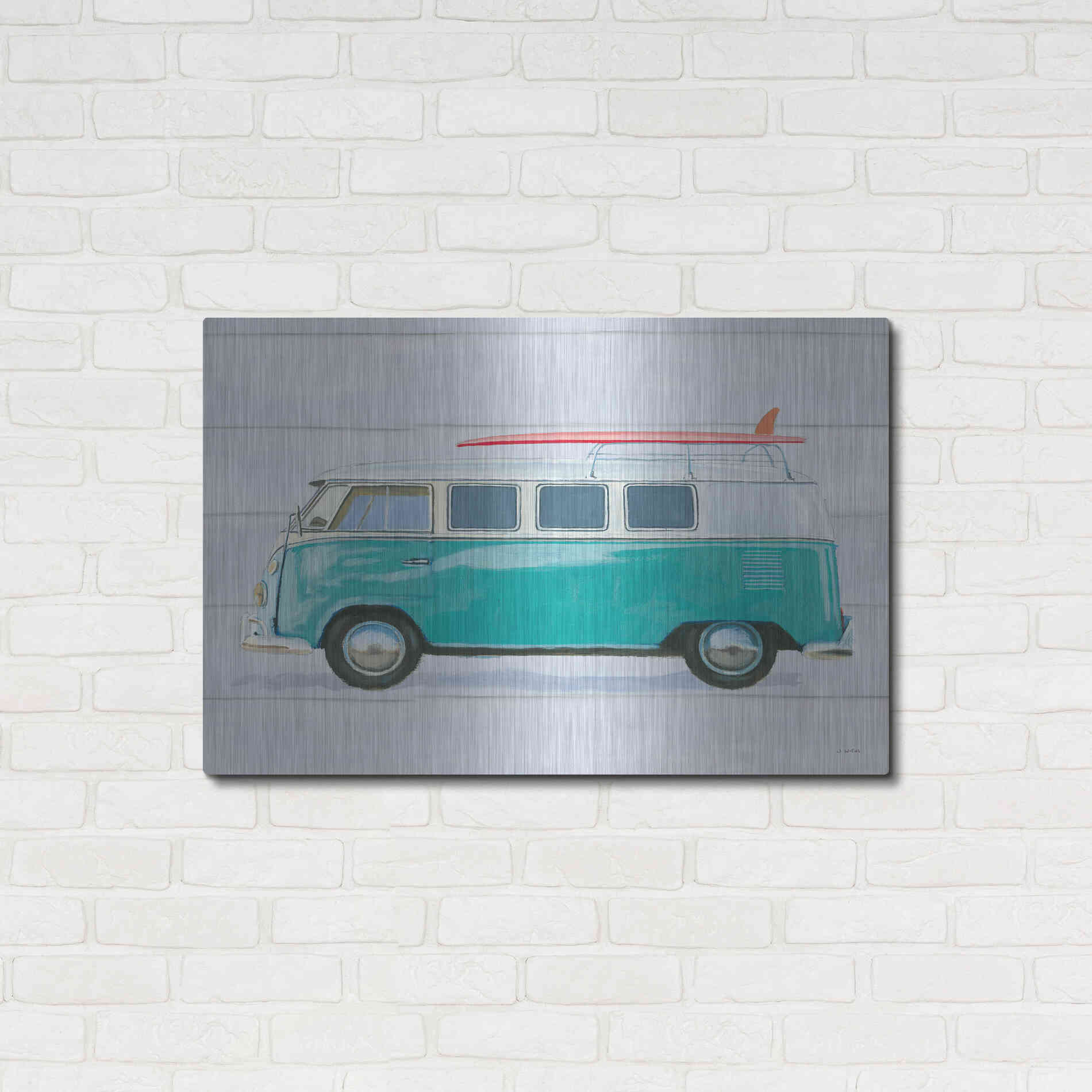 Luxe Metal Art 'Beach Ride X' by James Wiens, Metal Wall Art,36x24