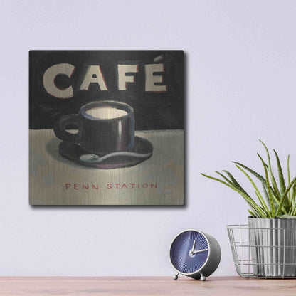 Luxe Metal Art 'Coffee Spot I' by James Wiens, Metal Wall Art,12x12