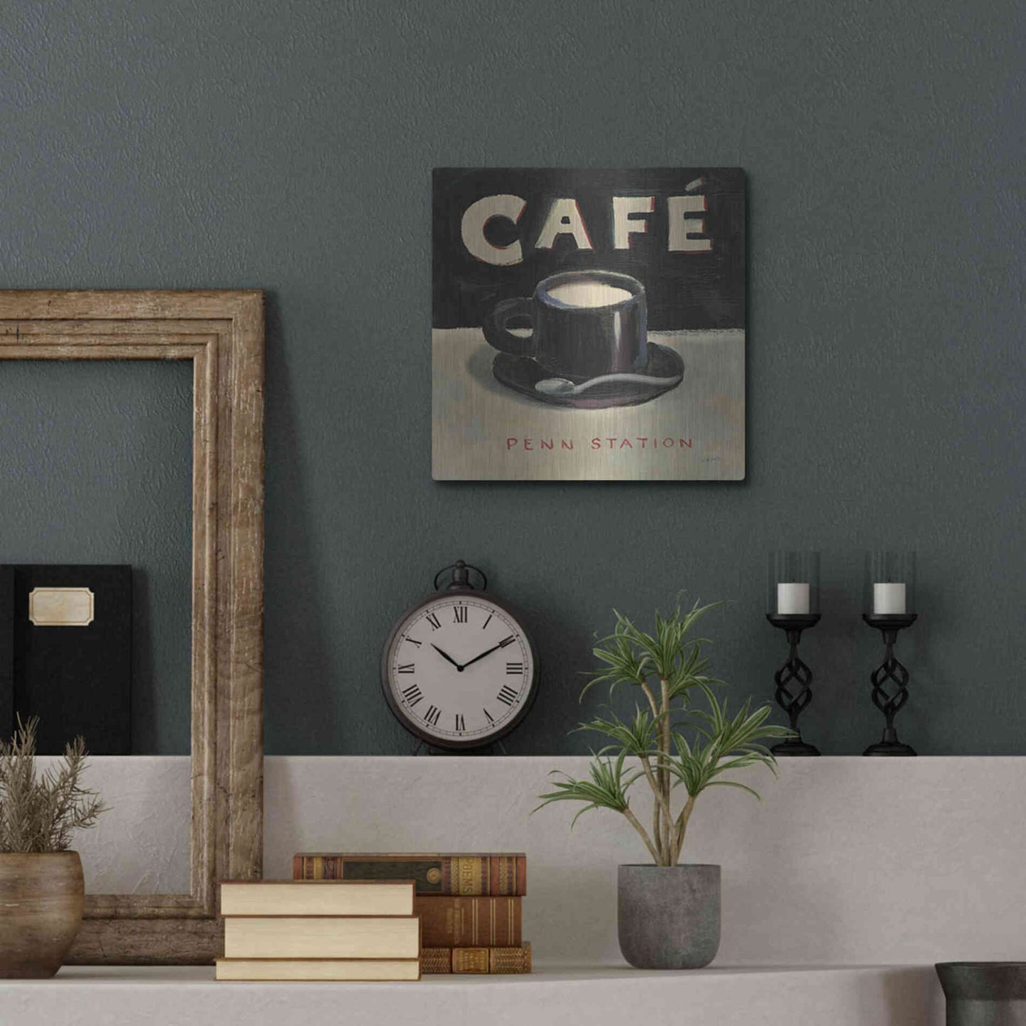 Luxe Metal Art 'Coffee Spot I' by James Wiens, Metal Wall Art,12x12