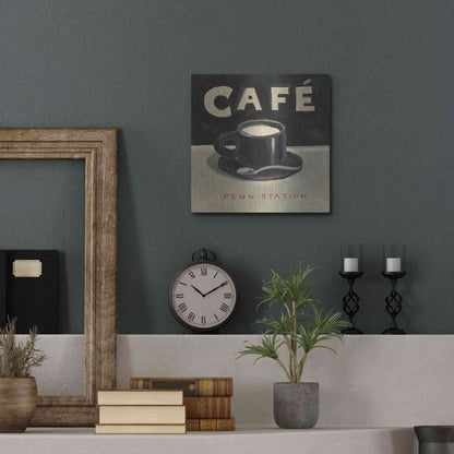 Luxe Metal Art 'Coffee Spot I' by James Wiens, Metal Wall Art,12x12