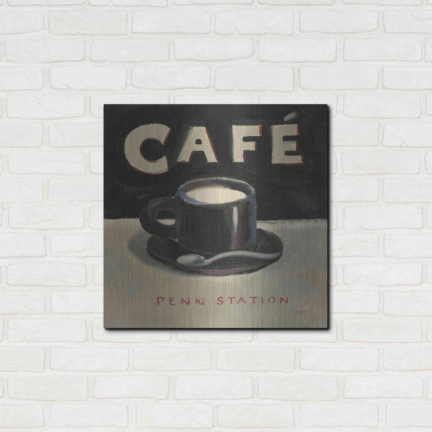 Luxe Metal Art 'Coffee Spot I' by James Wiens, Metal Wall Art,24x24