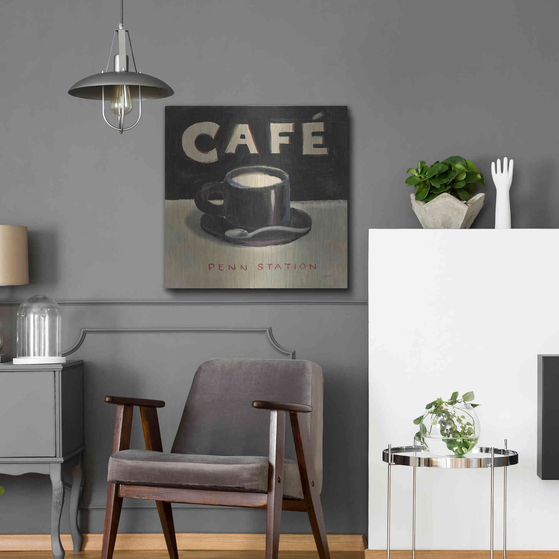 Luxe Metal Art 'Coffee Spot I' by James Wiens, Metal Wall Art,24x24