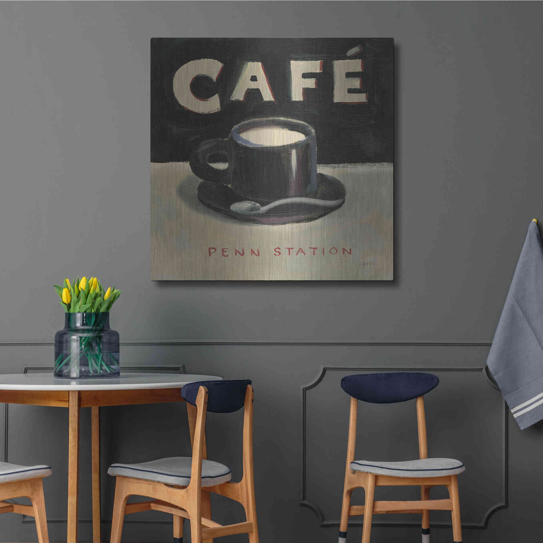 Luxe Metal Art 'Coffee Spot I' by James Wiens, Metal Wall Art,36x36