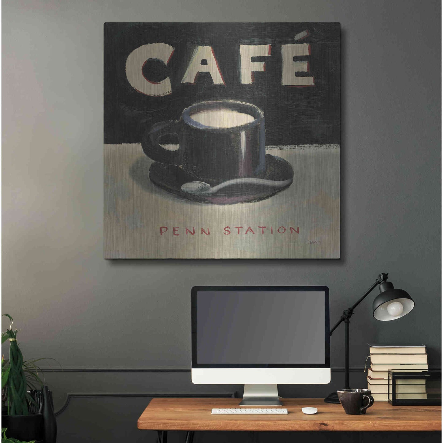 Luxe Metal Art 'Coffee Spot I' by James Wiens, Metal Wall Art,36x36