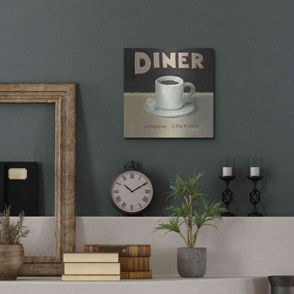 Luxe Metal Art 'Coffee Spot II' by James Wiens, Metal Wall Art,12x12