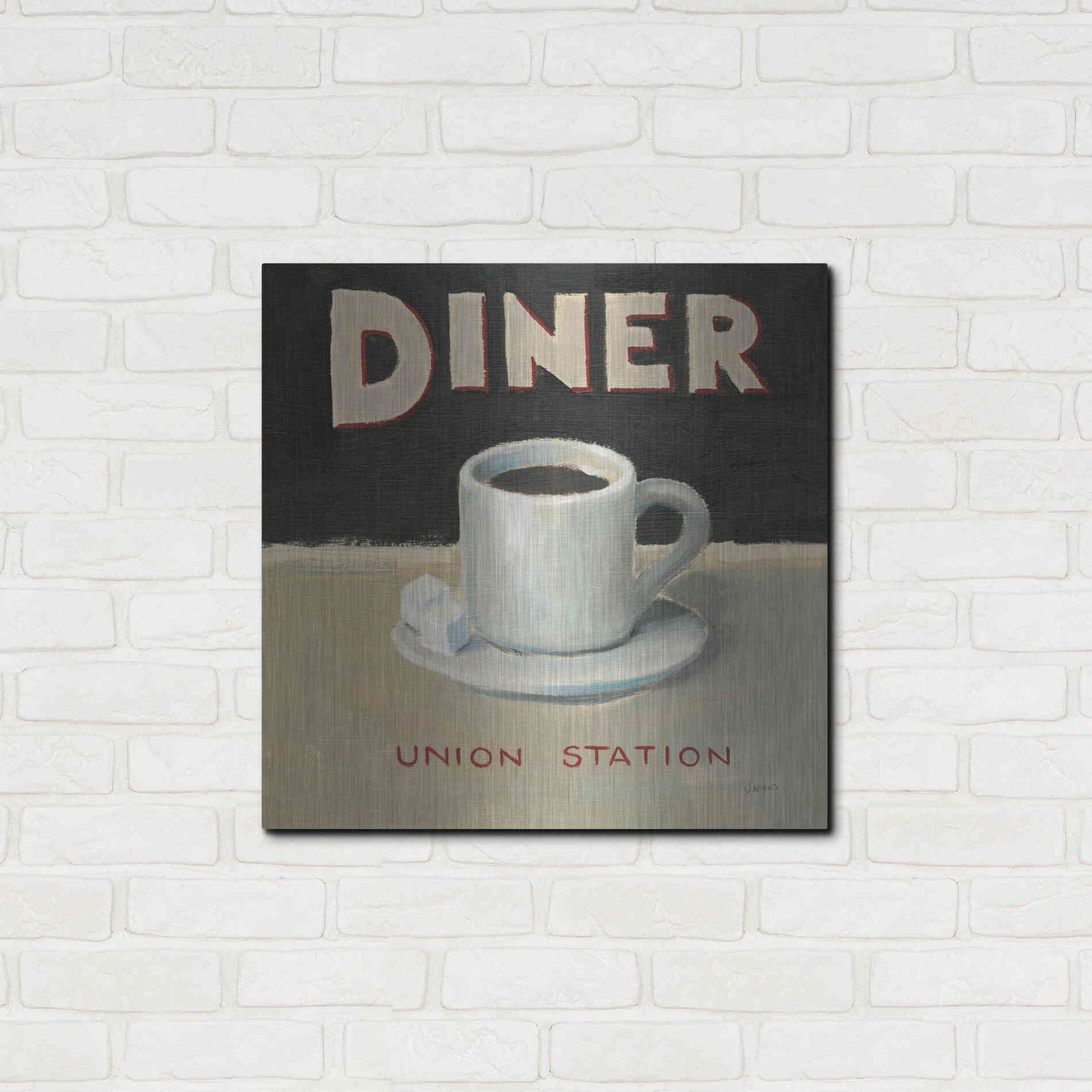 Luxe Metal Art 'Coffee Spot II' by James Wiens, Metal Wall Art,24x24