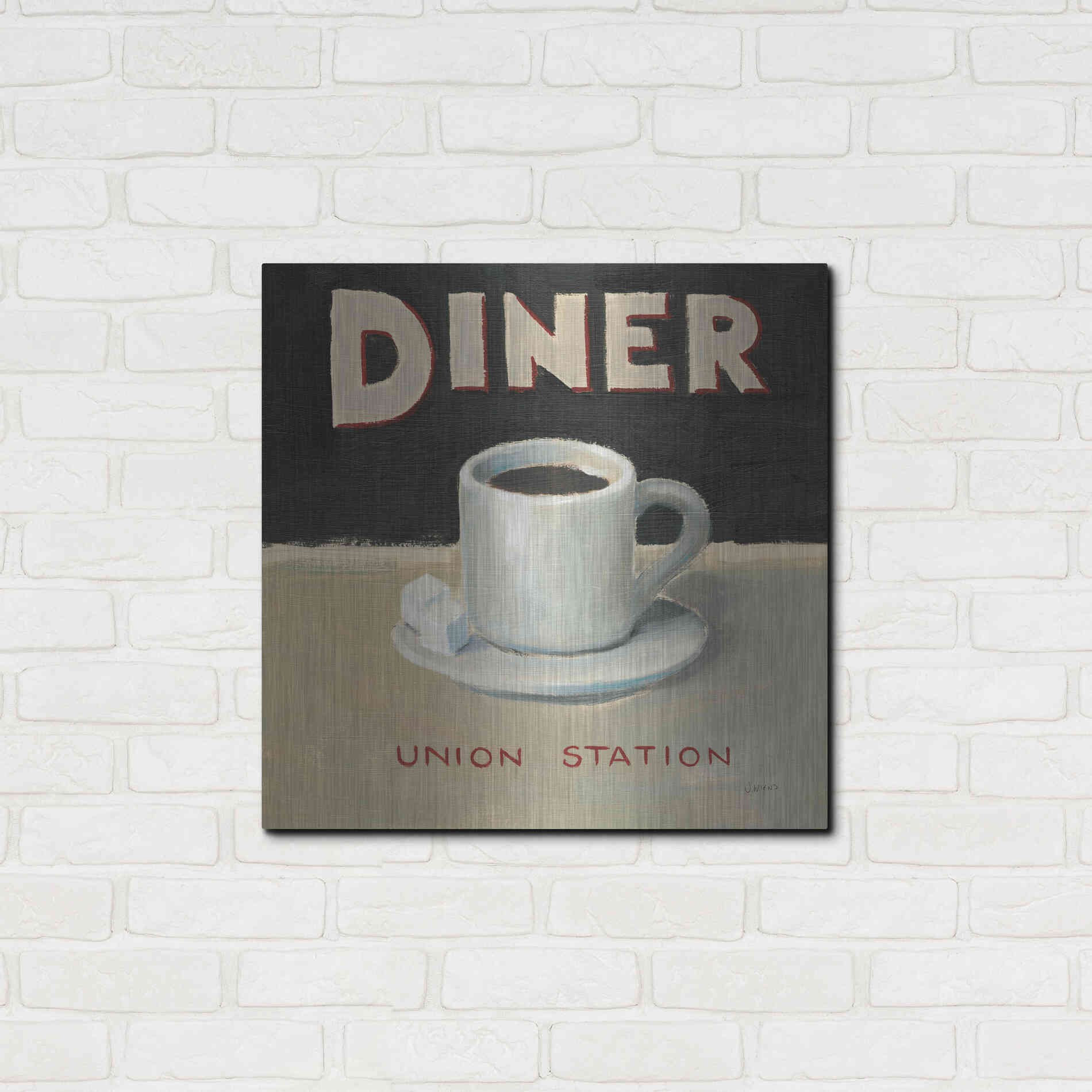 Luxe Metal Art 'Coffee Spot II' by James Wiens, Metal Wall Art,24x24