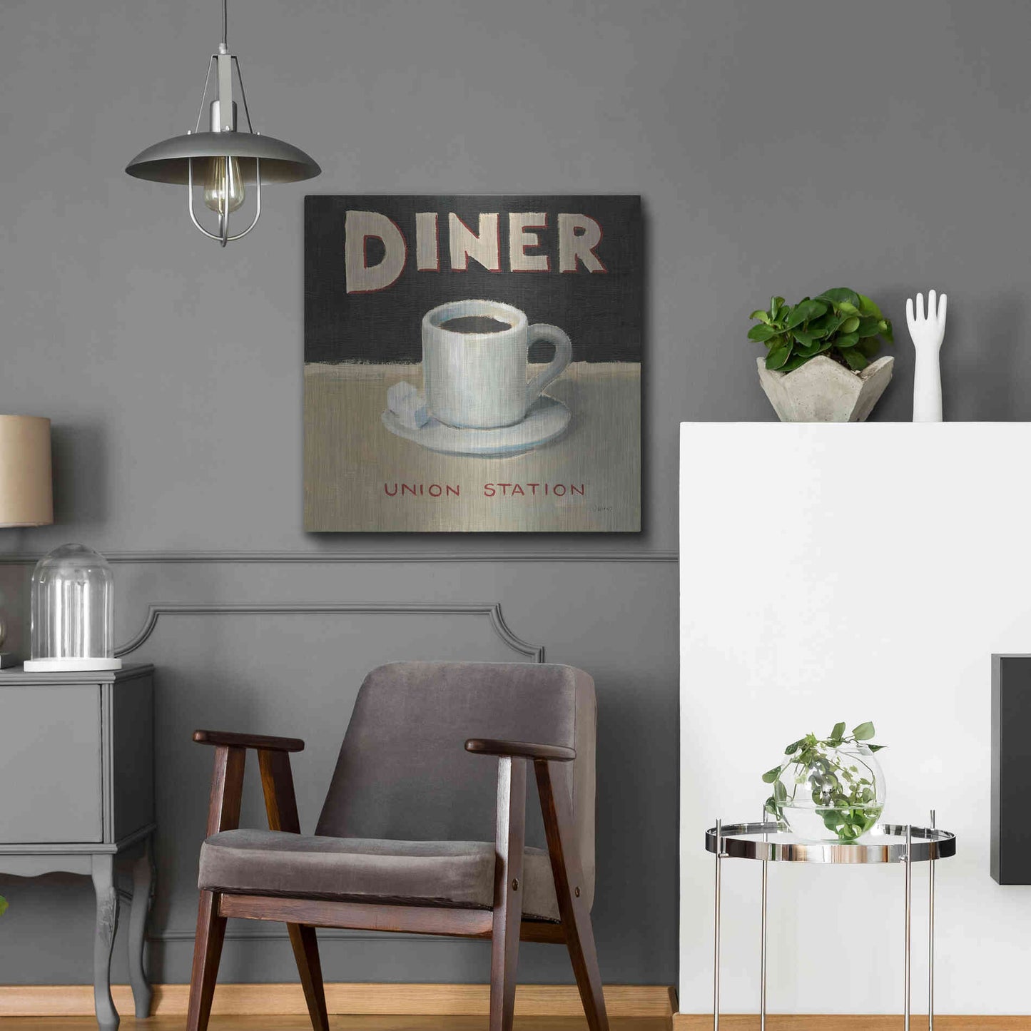 Luxe Metal Art 'Coffee Spot II' by James Wiens, Metal Wall Art,24x24