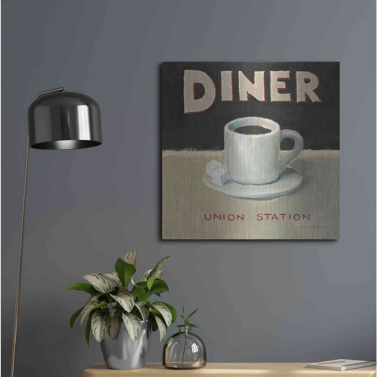 Luxe Metal Art 'Coffee Spot II' by James Wiens, Metal Wall Art,24x24