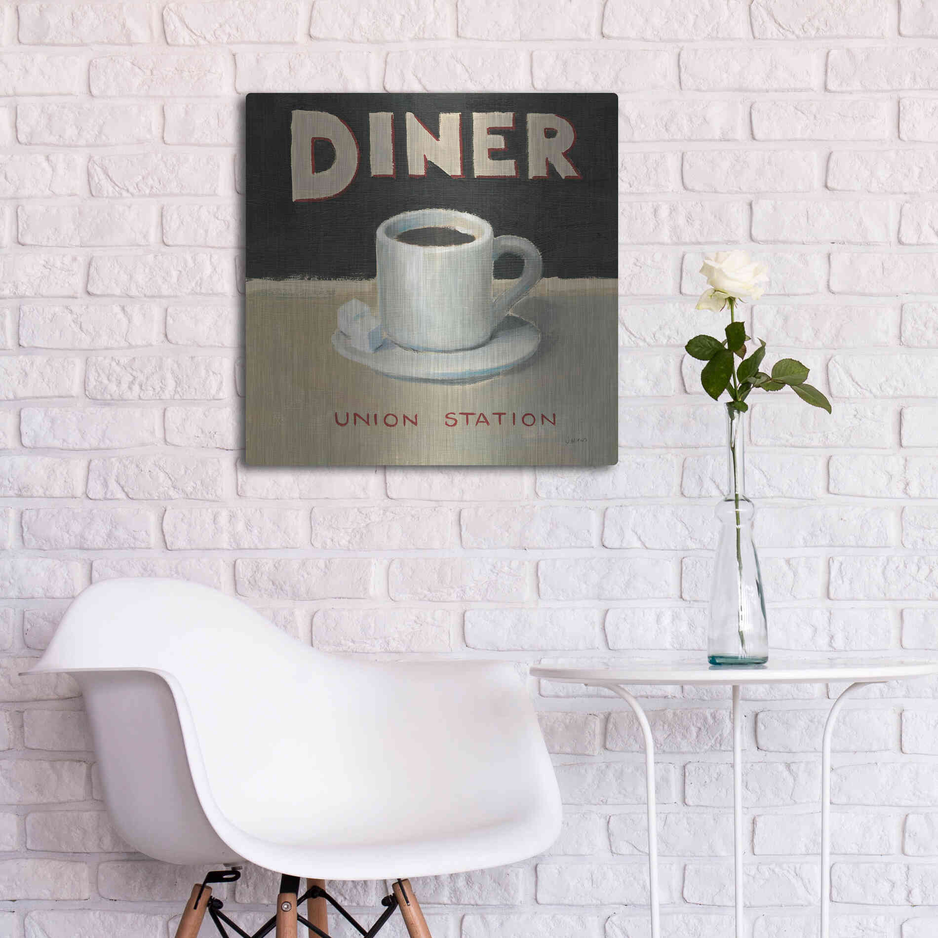 Luxe Metal Art 'Coffee Spot II' by James Wiens, Metal Wall Art,24x24