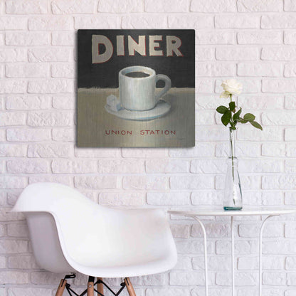 Luxe Metal Art 'Coffee Spot II' by James Wiens, Metal Wall Art,24x24